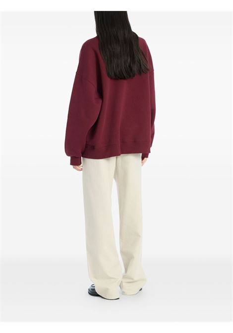 Burgundy embroidered crew-neck sweatshirt Rotate Sunday - women ROTATE SUNDAY | 11437627342734